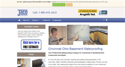 Desktop Screenshot of jacowaterproofing.com