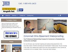 Tablet Screenshot of jacowaterproofing.com